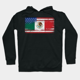 Mexican American Flag Vintage Hoodie